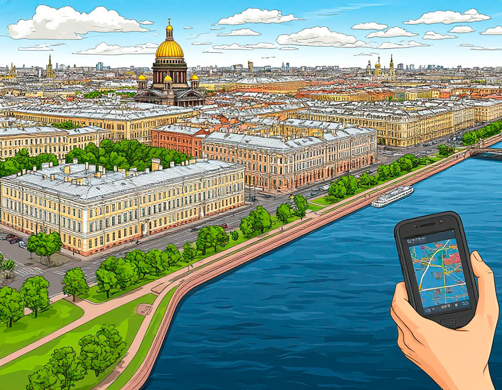 санкт-петербург - зимний дворец и исакиевский собор