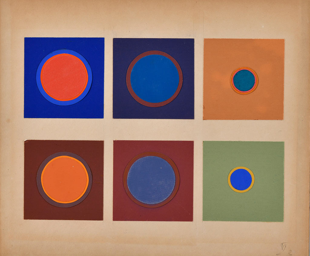 Михаил Матюшин, Мария Эндер. Таблица VI. «Изменение цветового пятна и цветового фона во времени, при закрытом глазе». 1930-е. Государственный музей истории Санкт-Петербурга