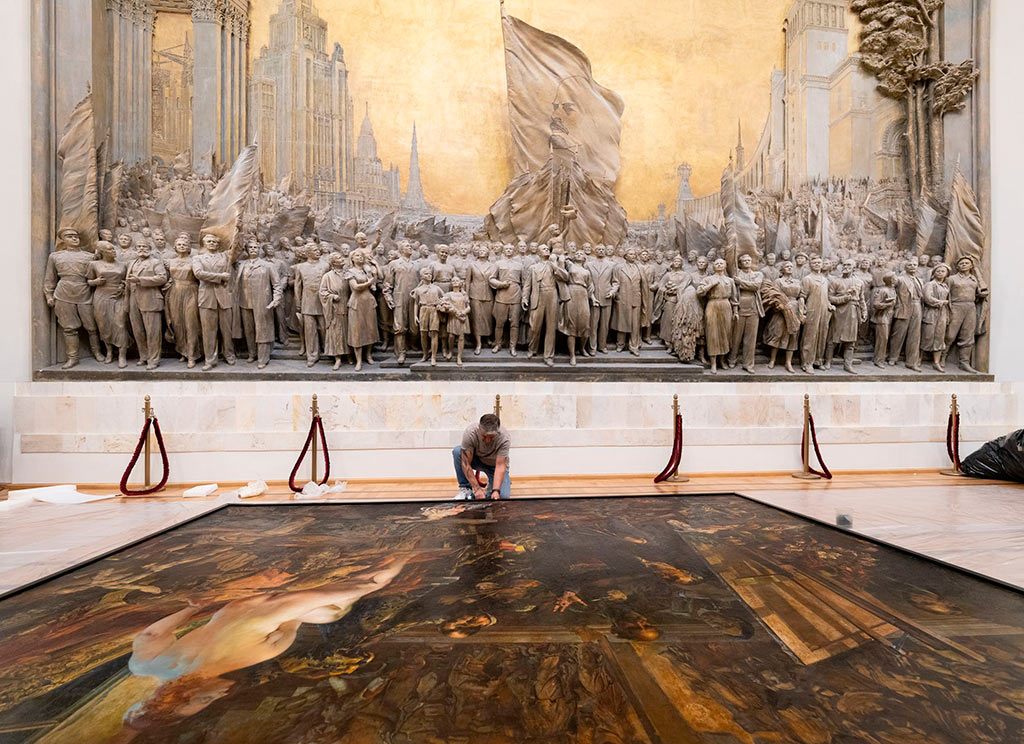 павильон центральный № 1 вднх - монтаж выставки шедевров русского музея