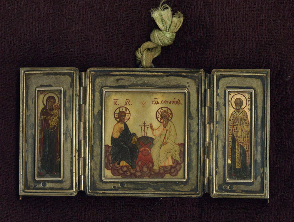 Складень «Троица Новозаветная» (1917). Из даров потомков Г.М. Ладыженского в фонды музея-заповедника «Михайловское»