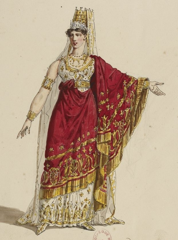 Rossini - Semiramide - Paris, 1825 - Hippolyte Lecomte - Semiramis 1er. CostumeMdme Fodor, croppe