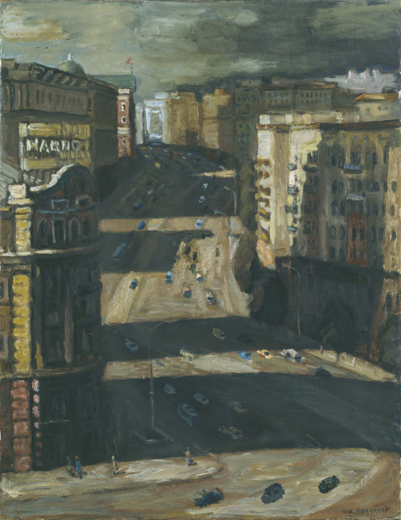 Иван Полиенко. Тверская утром. 2000 г. Холст масло. Собственность автора