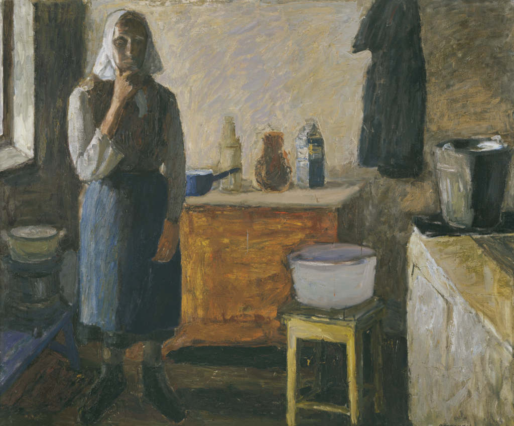 Иван Полиенко. Женский портрет. 2001 г. Холст масло. 150х185. Волжская картинная галерея