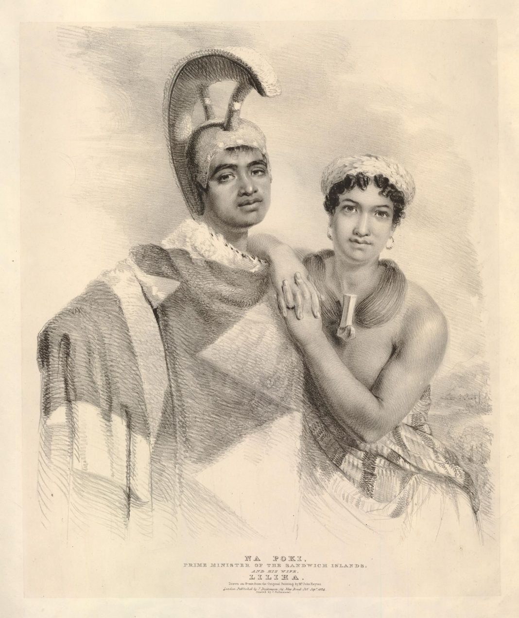 На Поки, премьер-министр Сандвичевых островов, и его жена Лилия