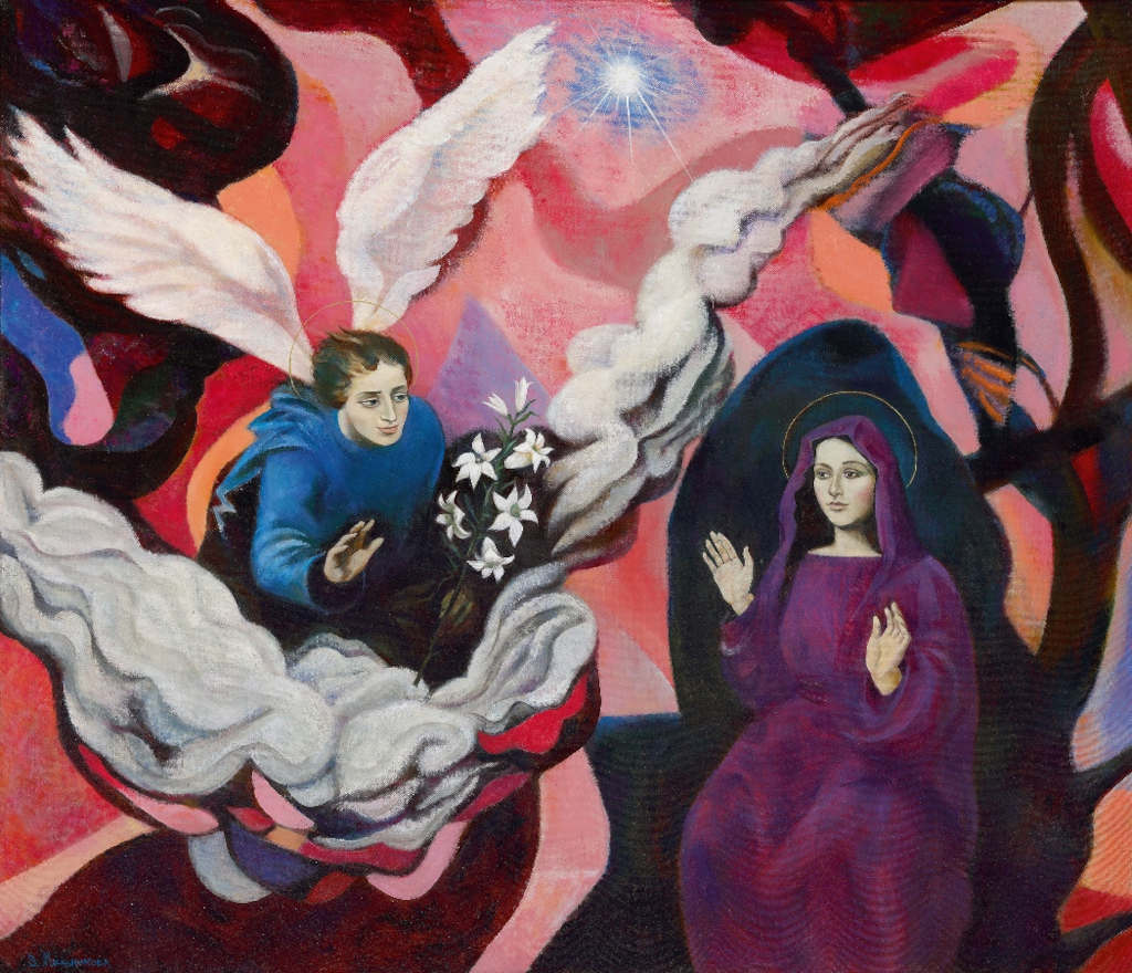 Вера Мыльникова - Благовещение. 2021 г. Холст, масло. 140х160. Собственность автора.