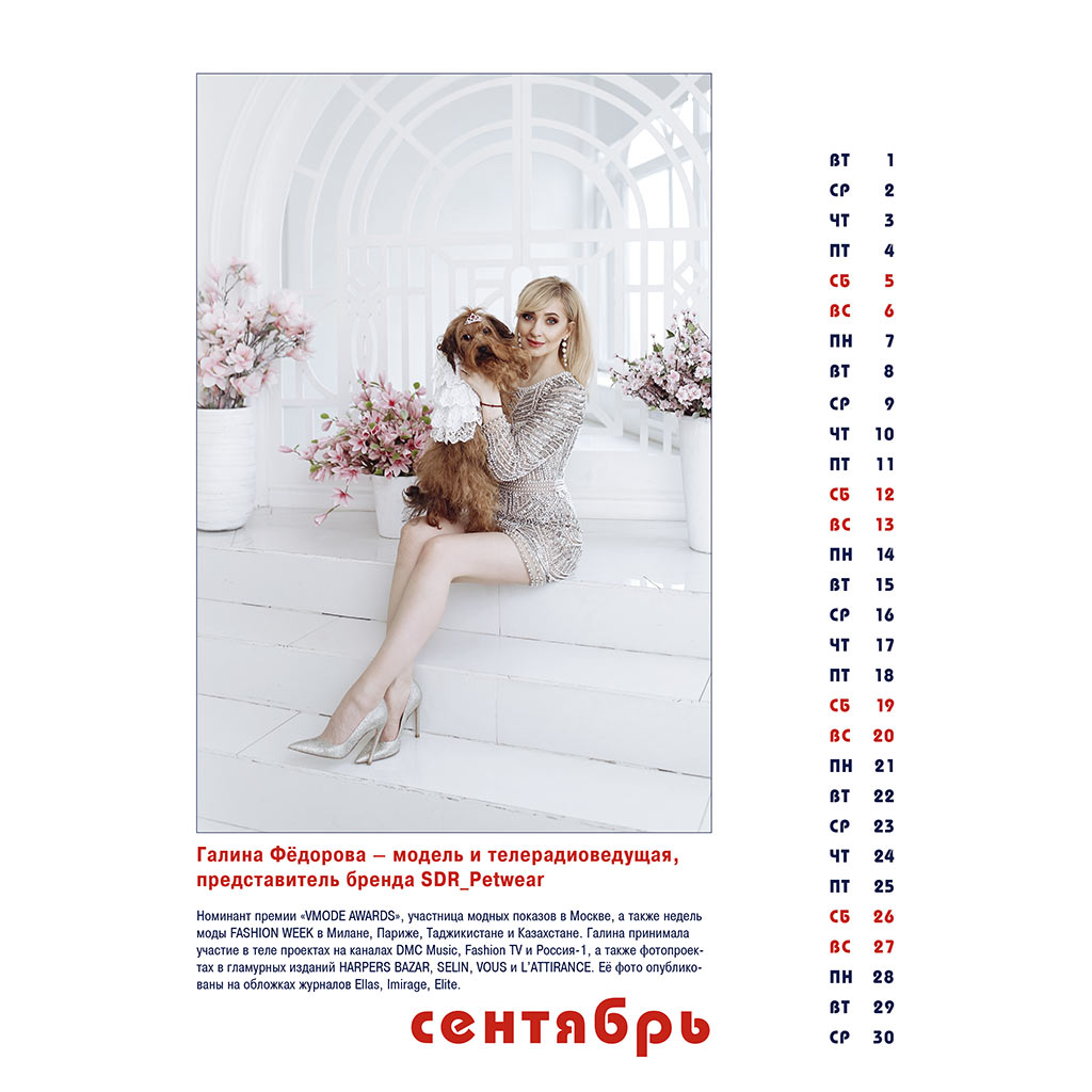 Динара Садекова: календарь на 2026 год