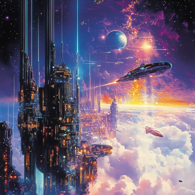 город в космосе