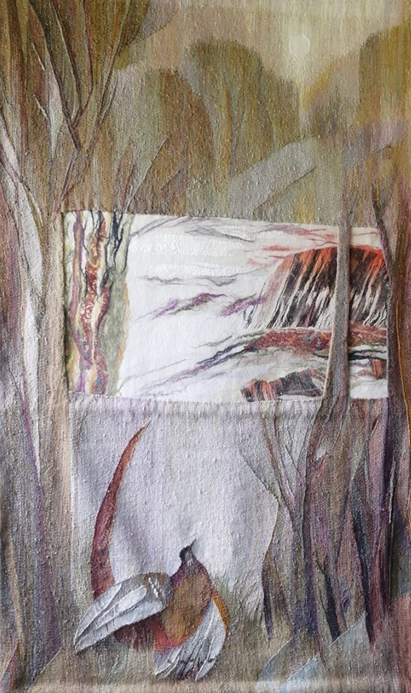 Вилкова А.А. Утро. 2025. Шерсть, авторская техника, 200х150