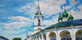 80 акварелей Владимира Величко представили в Галерее Союза художников Величко В.Н. Торговые ряды. Кострома. 2023 г